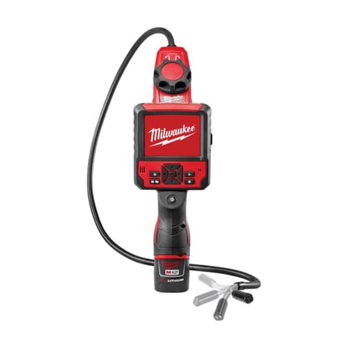Milwaukee® M12™ 2317-21 Cordless Inspection Camera Cable, 12.5 mm Dia x 3 ft L Probe, 3-1/2 in LCD Display, Black/Red